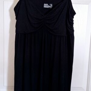 Gilligan & O'Malley Black XXL  Sleeveless  Babydoll Sleepwear Or Swim Cover Up.